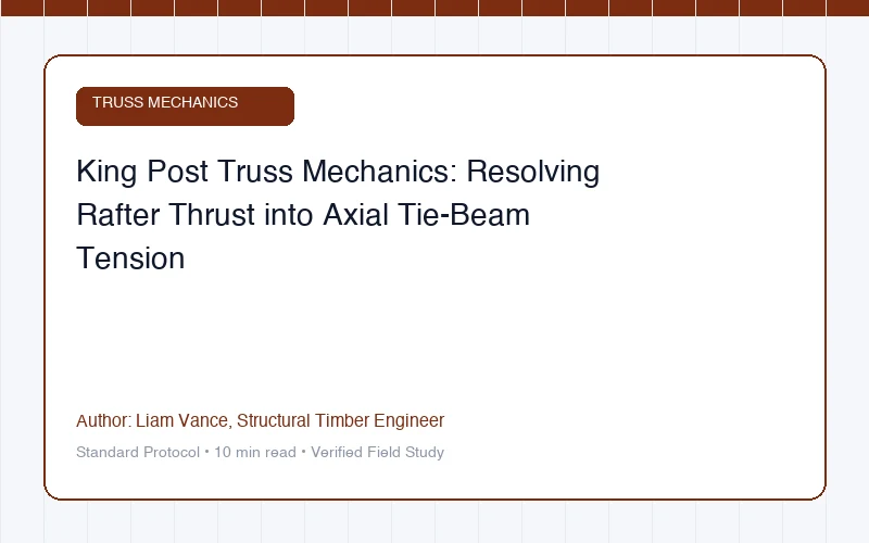 King Post Truss Mechanics: Resolving Rafter Thrust into Axial Tie-Beam Tension