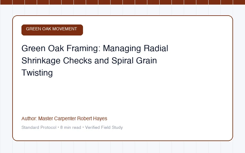 Green Oak Framing: Managing Radial Shrinkage Checks and Spiral Grain Twisting