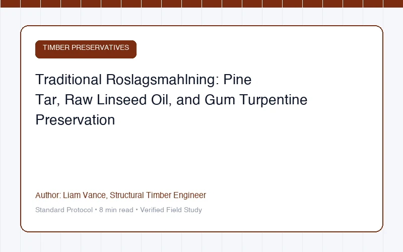 Traditional Roslagsmahlning: Pine Tar, Raw Linseed Oil, and Gum Turpentine Preservation